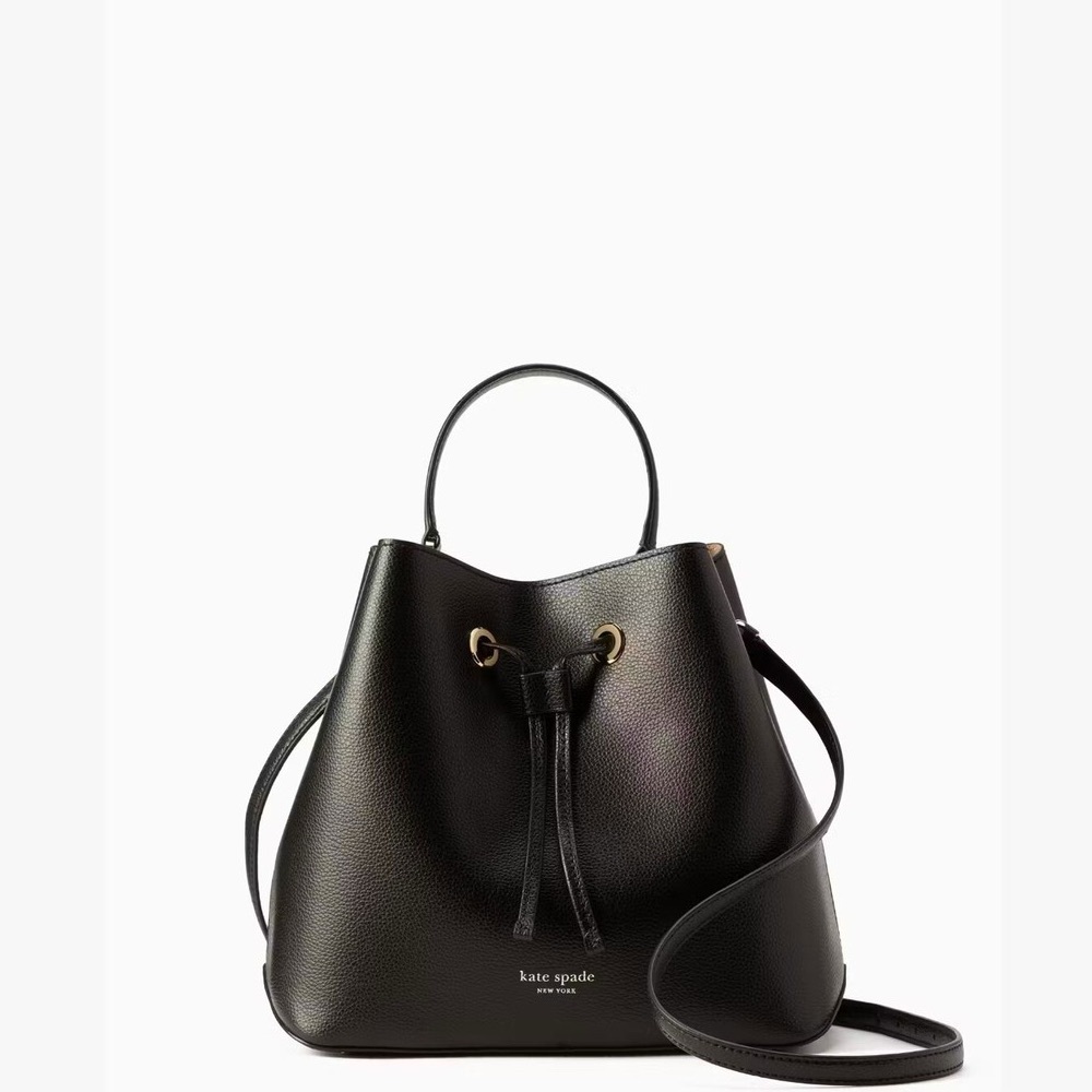 Kate Spade Black Leather Eva New York Bag - Picture 1 of 7